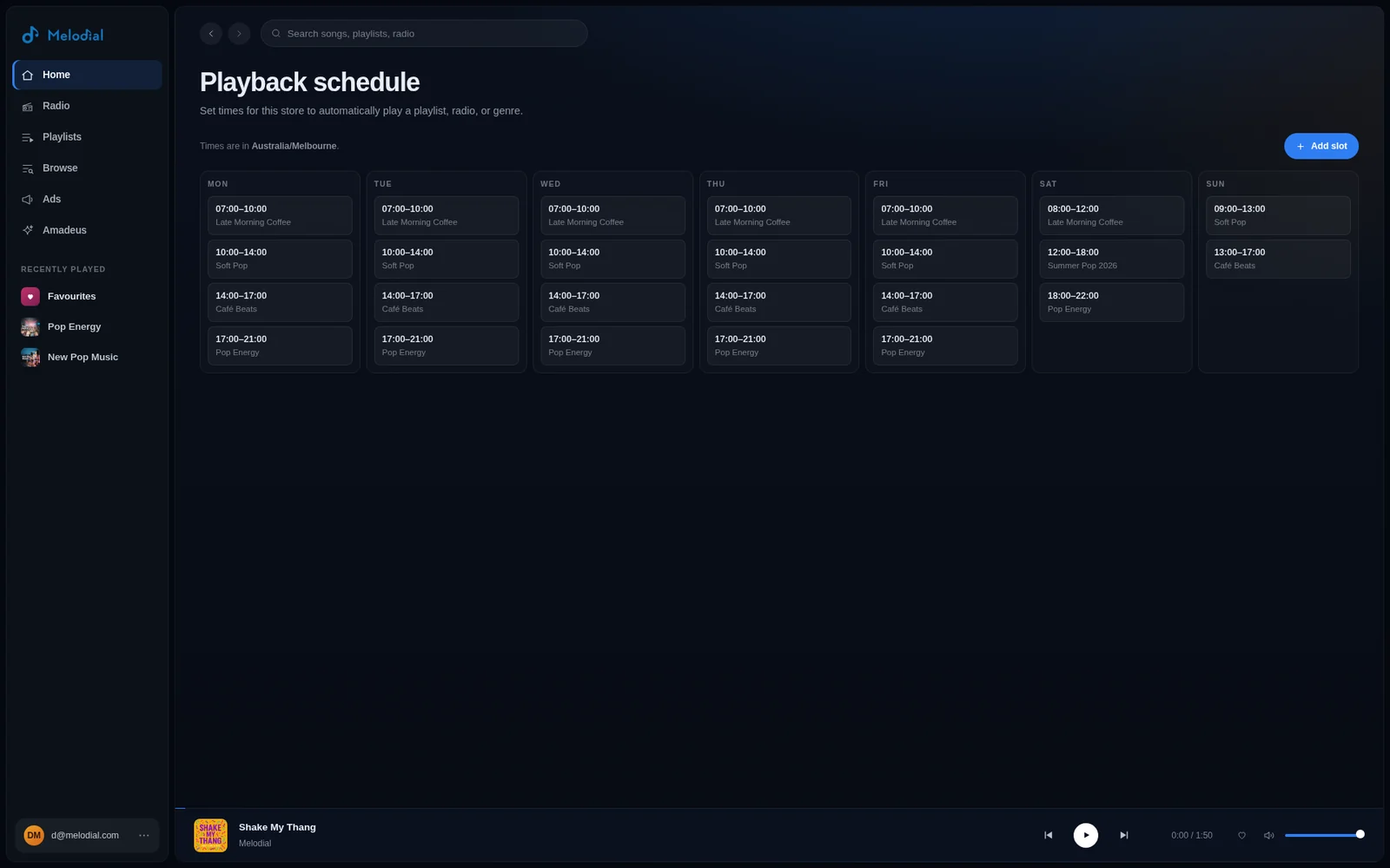 La programación semanal de Melodial: una playlist para cada franja del día, fijada para cada día de la semana